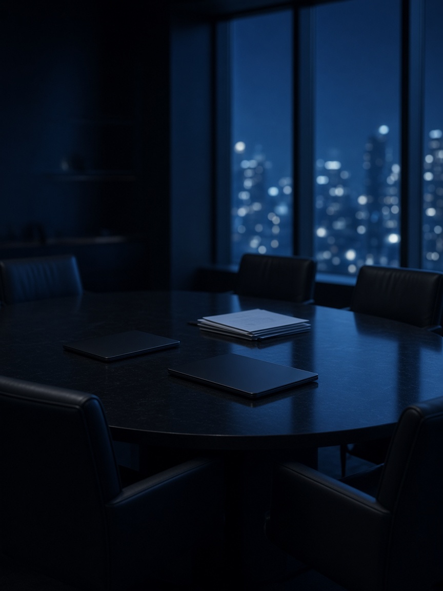 Night boardroom table for collective governance